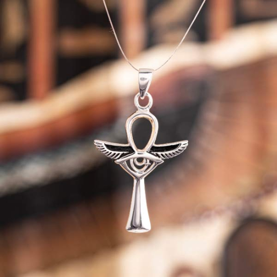 Ankh Anhänger mit Auge des Horus, 925 Silber