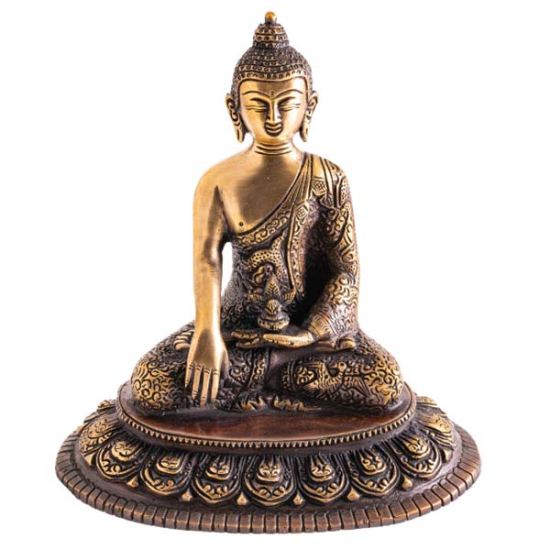 Buddha Shakyamuni – Messing mit edlem Antik-Braun Finish