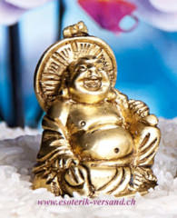Happy Buddha, aus Messing, 4,5 cm