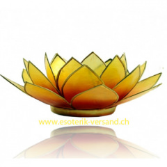 Chakra Lotuslicht Orange/Gelb mit Goldrand