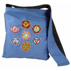 Tasche - Chakrasymbole, in blau